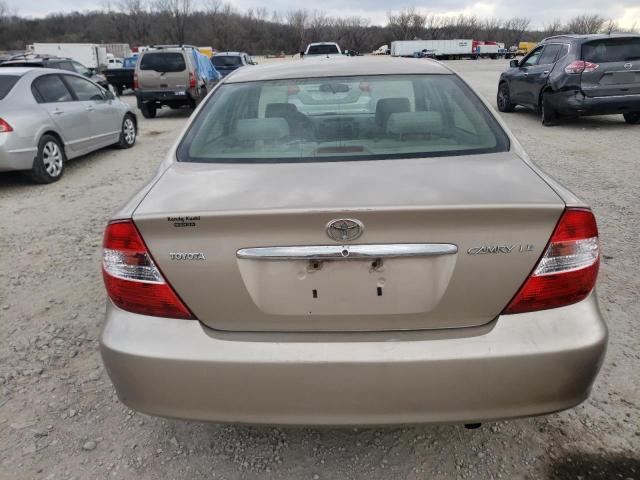 4T1BE32K62U049169 - 2002 TOYOTA CAMRY LE GOLD photo 6