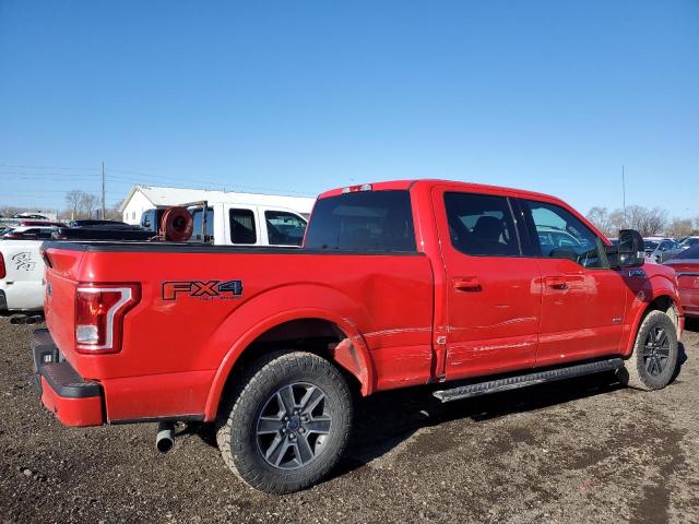 1FTFW1EG8GFC87342 - 2016 FORD F150 SUPERCREW RED photo 3