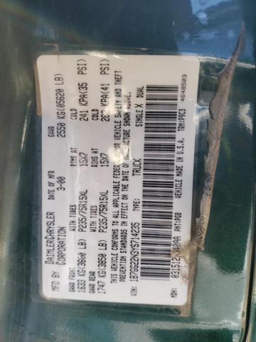 1B7GG22N3YS714235 - 2000 DODGE DAKOTA 绿色 照片 12