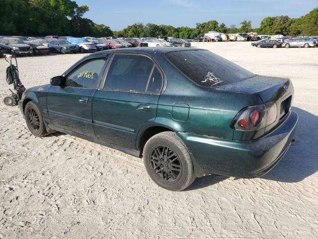 2HGEJ6615YH594051 - 2000 HONDA CIVIC BASE GREEN photo 2