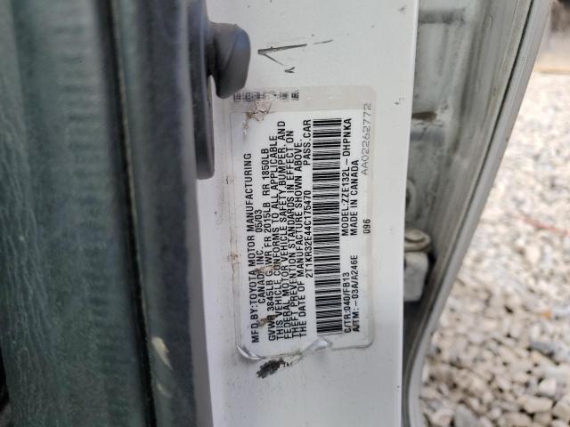 2T1KR32E44C175470 - 2004 TOYOTA COROLLA MA XR WHITE photo 12