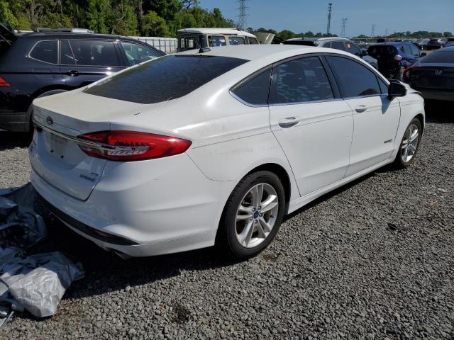 3FA6P0LU4JR157641 - 2018 FORD FUSION SE HYBRID WHITE photo 3