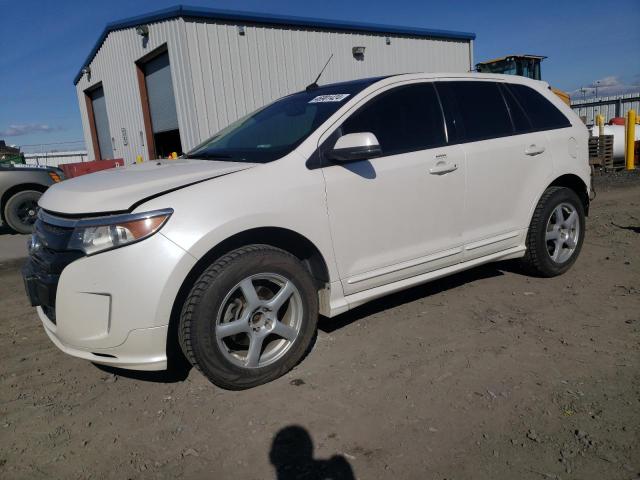 2FMDK4AK9DBA07743 - 2013 FORD EDGE SPORT WHITE photo 1