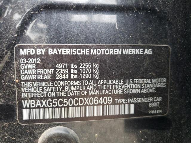 WBAXG5C50CDX06409 - 2012 BMW 528 I GRAY photo 12