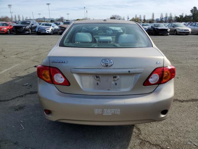 1NXBU40E19Z018136 - 2009 TOYOTA COROLLA BASE BEIGE photo 6