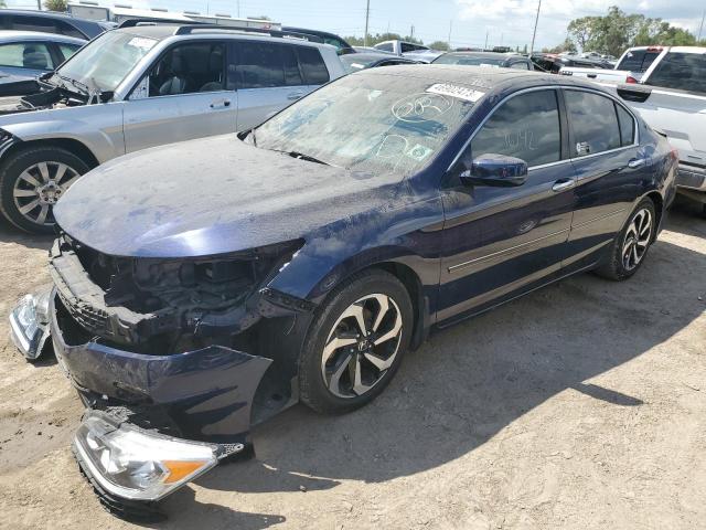 1HGCR2F86GA098548 - 2016 HONDA ACCORD EXL BLUE photo 1