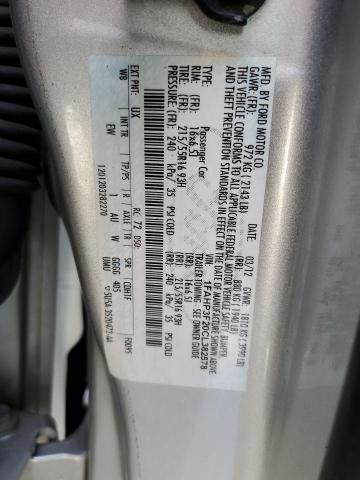 1FAHP3F20CL382578 - 2012 FORD FOCUS SE SILVER photo 12