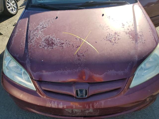 2HGES26754H562110 - 2004 HONDA CIVIC EX BURGUNDY photo 11