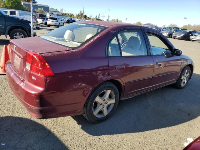 2HGES26754H562110 - 2004 HONDA CIVIC EX BURGUNDY photo 3