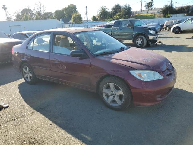 2HGES26754H562110 - 2004 HONDA CIVIC EX BURGUNDY photo 4