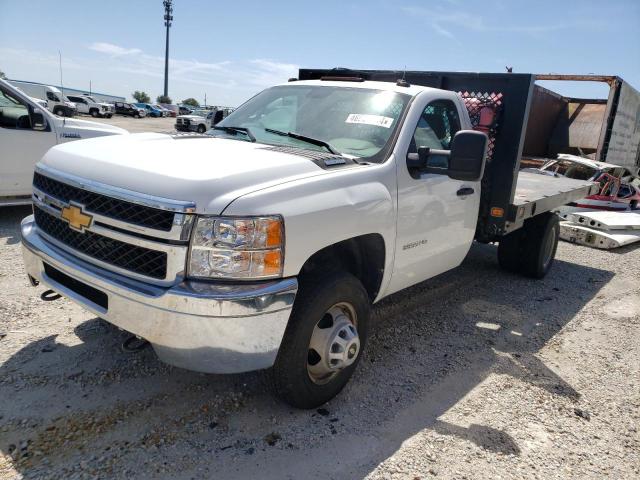 1GB3KZCG9EF104371 - 2014 CHEVROLET SILVERADO K3500 WHITE photo 1