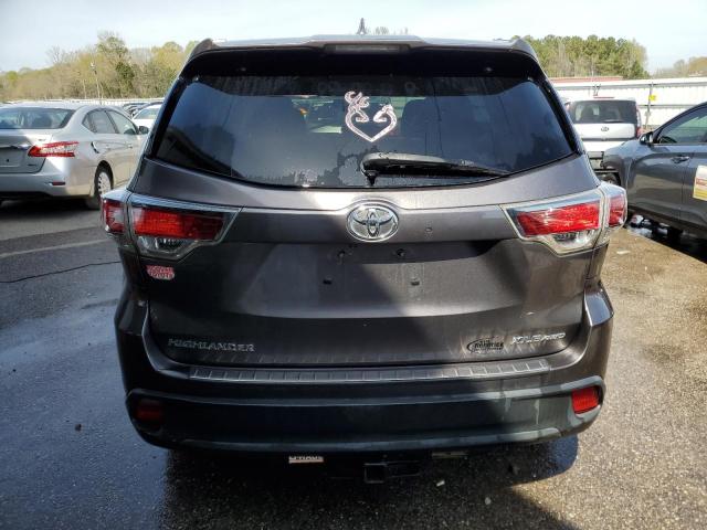 5TDJKRFH3FS223560 - 2015 TOYOTA HIGHLANDER XLE GRAY photo 6