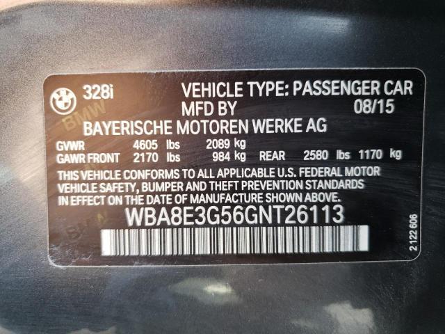 WBA8E3G56GNT26113 - 2016 BMW 328 XI SULEV GRAY photo 13