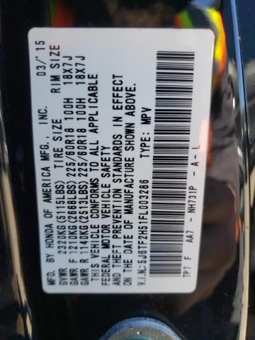 5J6TF2H51FL003286 - 2015 HONDA CROSSTOUR EXL Schwarz Foto 14