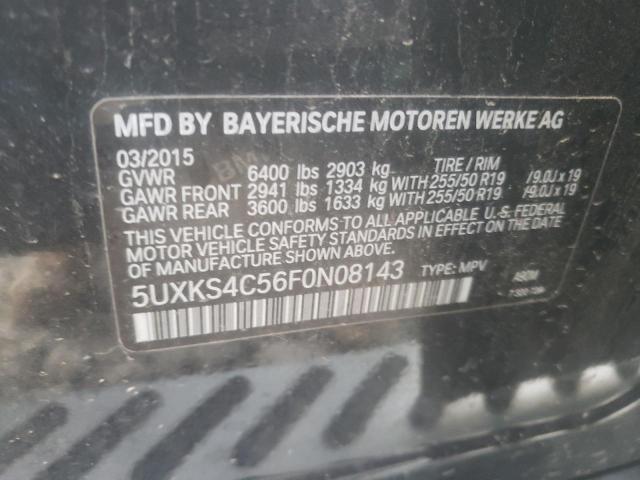 5UXKS4C56F0N08143 - 2015 BMW X5 XDRIVE35D GRAY photo 13