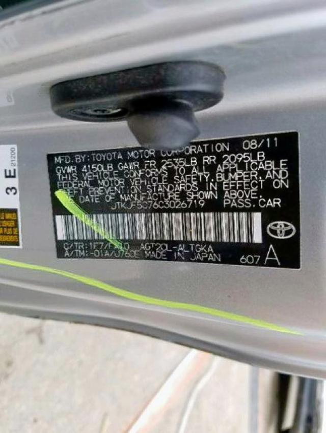 JTKJF5C76C3026719 - 2012 TOYOTA SCION TC  photo 10