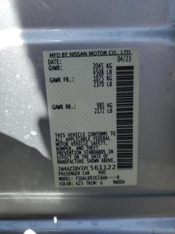 1N4AZ1BV1PC561122 - 2023 NISSAN LEAF S SILVER photo 12