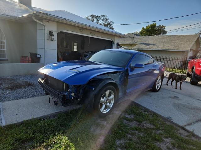 1FA6P8TH4J5132078 - 2018 FORD MUSTANG BLUE photo 2