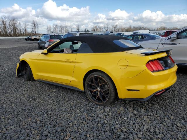 1FATP8UH1F5363917 - 2015 FORD MUSTANG YELLOW photo 2