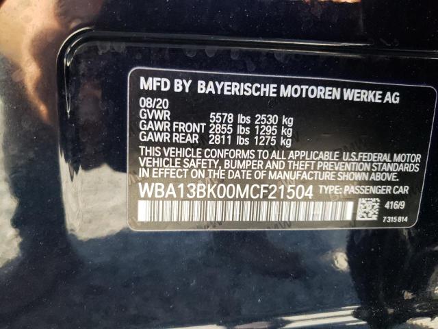 WBA13BK00MCF21504 - 2021 BMW M550XI BLACK photo 12