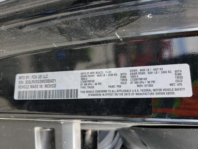 3C6LRVDG3ME565421 - 2021 RAM PROMASTER 2500 HIGH BLACK photo 14