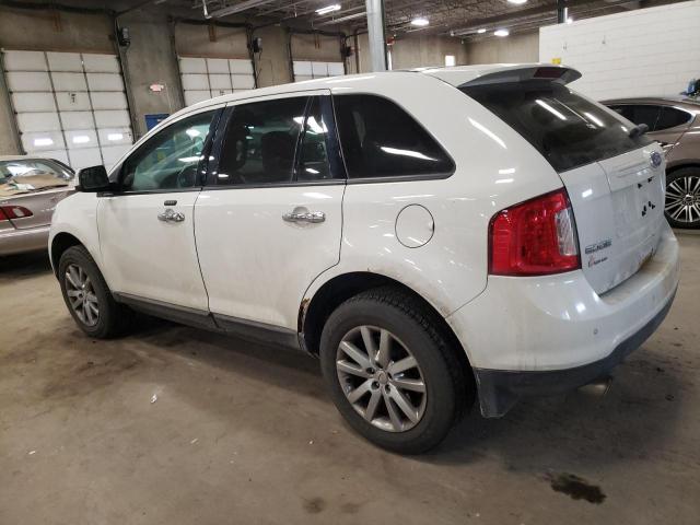 2FMDK4JC9BBA47584 - 2011 FORD EDGE SEL WHITE photo 2