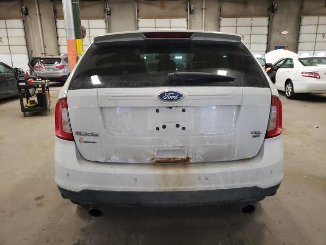 2FMDK4JC9BBA47584 - 2011 FORD EDGE SEL WHITE photo 6