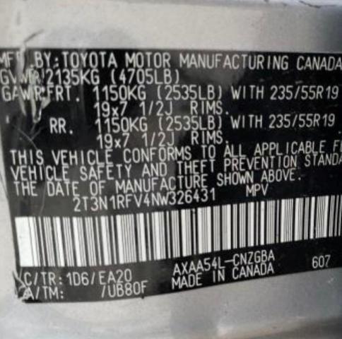 2T3N1RFV4NW326431 - 2022 TOYOTA RAV4 LIMITED GRAY photo 10