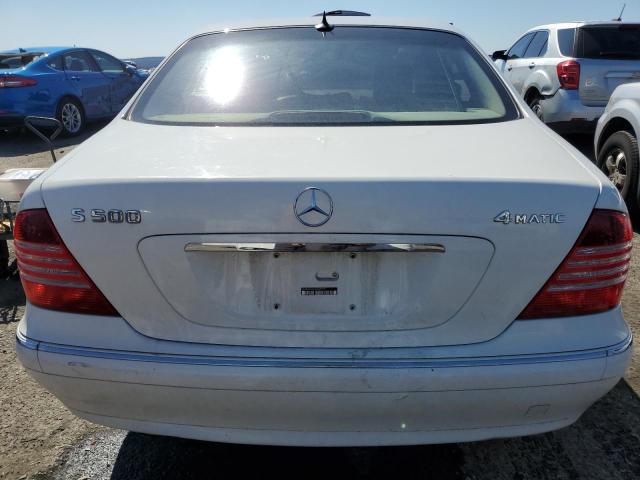 WDBNG84J53A349719 - 2003 MERCEDES-BENZ S 500 4MATIC WHITE photo 6