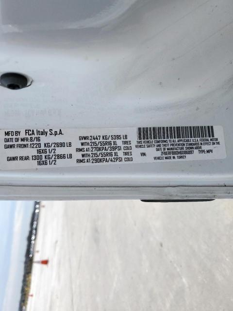 ZFBERFBB0H6D86897 - 2017 RAM PROMASTER SLT WHITE photo 13