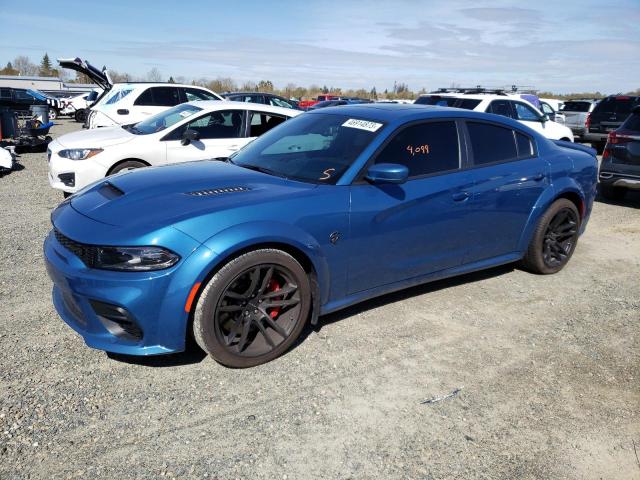 2C3CDXL92NH191481 - 2022 DODGE CHARGER SRT HELLCAT BLUE photo 1