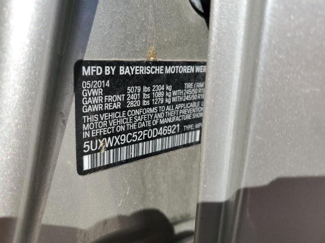 5UXWX9C52F0D46921 - 2015 BMW X3 XDRIVE28I GRAY photo 13