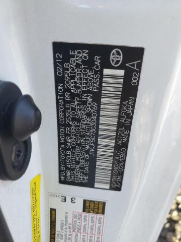 JTKJF5C73C3040769 - 2012 TOYOTA SCION TC თეთრი ფოტო 13