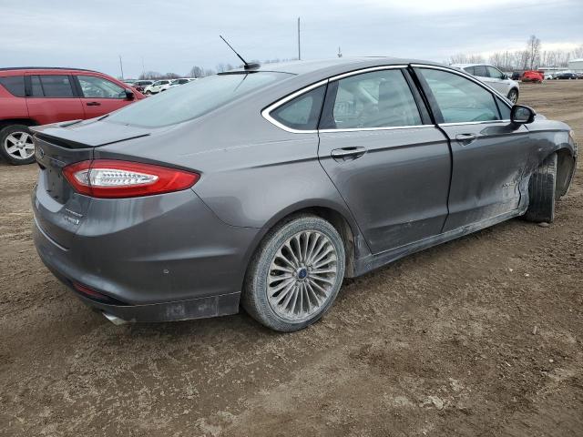 3FA6P0RUXER247275 - 2014 FORD FUSION TITANIUM HEV GRAY photo 3