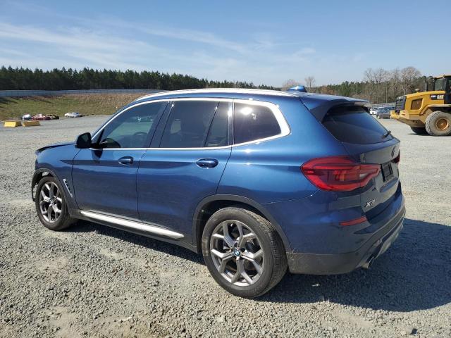 5UXTY3C07LLU70806 - 2020 BMW X3 SDRIVE30I BLUE photo 2