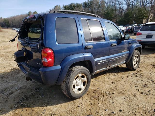 1J8GL58K02W357700 - 2002 JEEP LIBERTY LIMITED BLUE photo 3