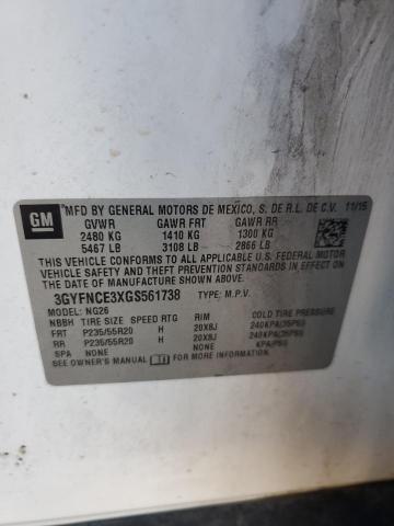 3GYFNCE3XGS561738 - 2016 CADILLAC SRX PERFORMANCE COLLECTION Blanc photo 13