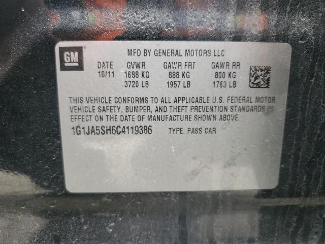 1G1JA5SH6C4119386 - 2012 CHEVROLET SONIC LS BLACK photo 12