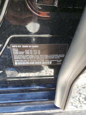 WBS6C9C57EDV73726 - 2014 BMW M6 GRAN COUPE BLACK photo 12