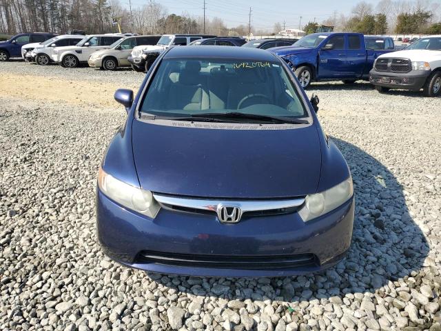 2HGFA16598H532145 - 2008 HONDA CIVIC LX BLUE photo 5