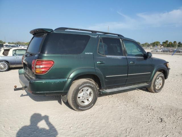 5TDBT48A02S130395 - 2002 TOYOTA SEQUOIA LIMITED GREEN photo 3