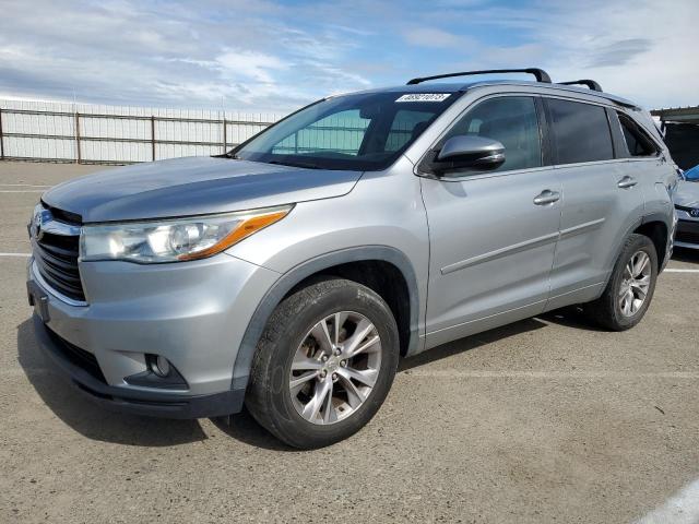 5TDKKRFH8FS113706 - 2015 TOYOTA HIGHLANDER XLE SILVER photo 1