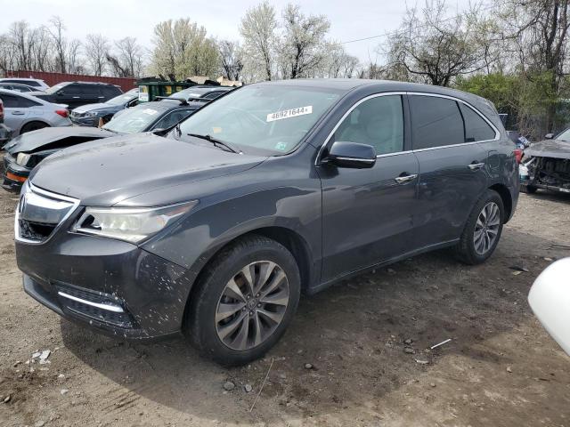 5FRYD3H62EB017827 - 2014 ACURA MDX TECHNOLOGY GRAY photo 1