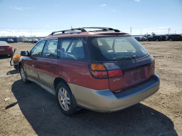 4S3BH665226617875 - 2002 SUBARU LEGACY OUTBACK BURGUNDY photo 2