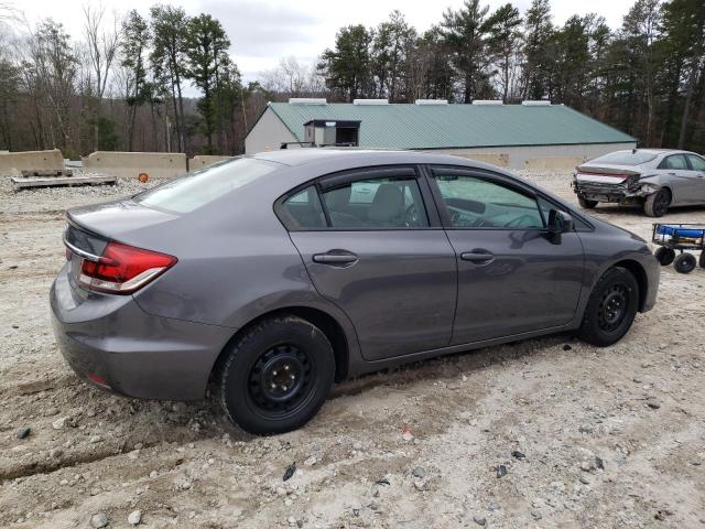 19XFB2F55FE202044 - 2015 HONDA CIVIC LX GRAY photo 3