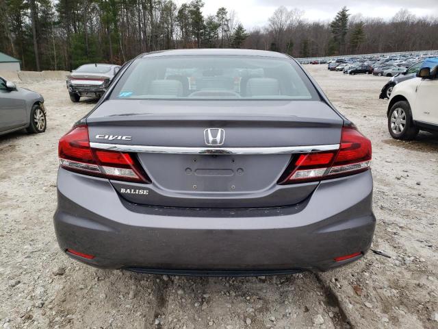 19XFB2F55FE202044 - 2015 HONDA CIVIC LX GRAY photo 6