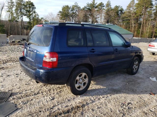 JTEGD21A340085844 - 2004 TOYOTA HIGHLANDER BLUE photo 3