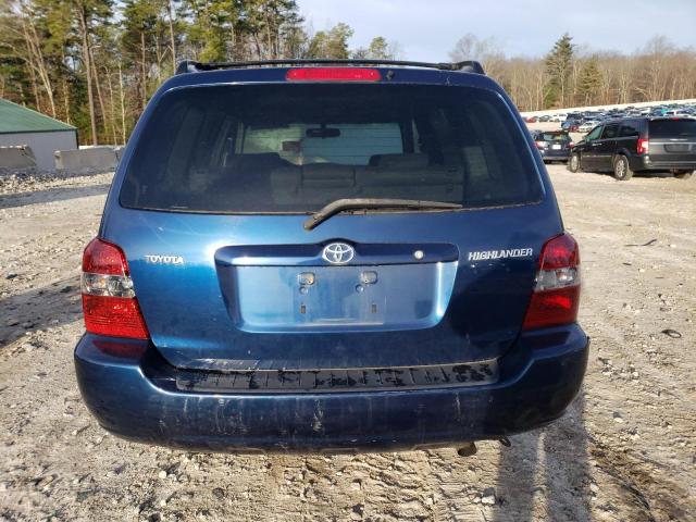 JTEGD21A340085844 - 2004 TOYOTA HIGHLANDER BLUE photo 6