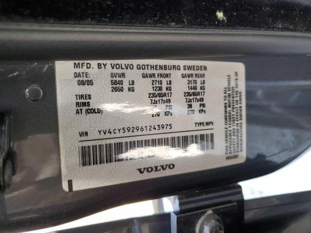 YV4CY592961243975 - 2006 VOLVO XC90 GRAY photo 13