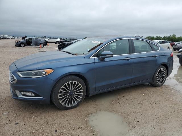 3FA6P0D96JR225612 - 2018 FORD FUSION TITANIUM/PLATINUM BLUE photo 1